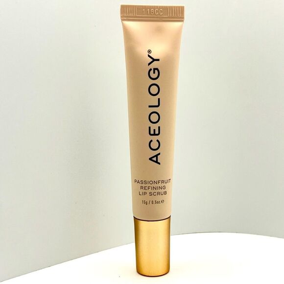 ACEOLOGY ~ Passionfruit Refining Lip Scrub ~ FULL SIZE ~ NEW - Picture 1 of 6
